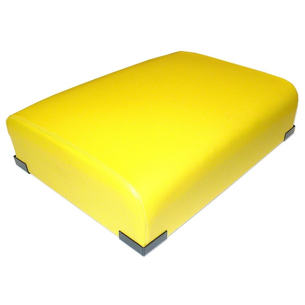 Aftermarket Seat Cushion Wood Backed Vinyl Yellow 19-1/2" x 14-3/4" - Fits John Deere 830 82 SEQ90-0103 - main